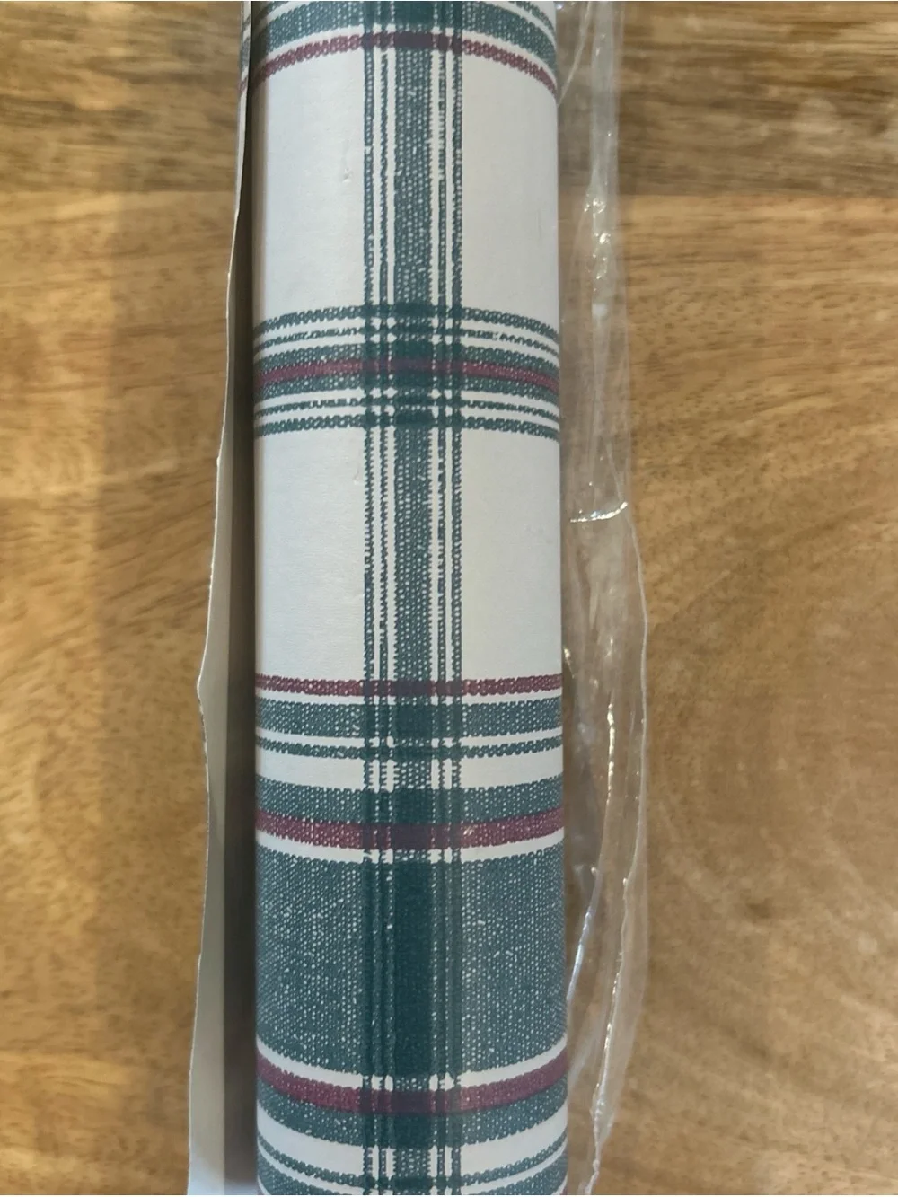 VtgYork Wall Coverings Green/BurgundyPlaid Carey Lind Double Roll 11yds L 20.5”W